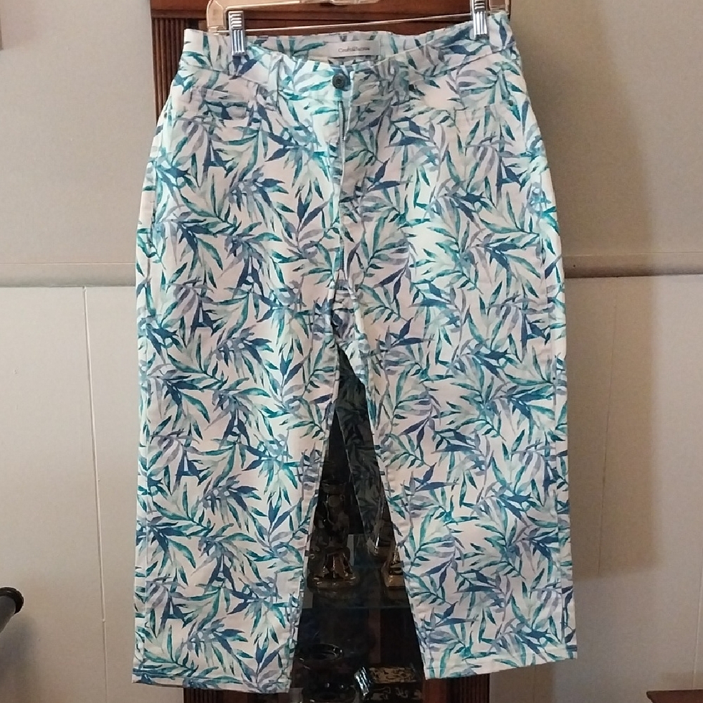 Croft & Barrow Blue Pencil Midi Capris Resort Wear